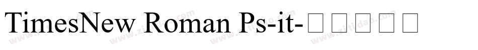 TimesNew Roman Ps-it字体转换